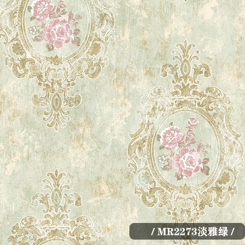 Retro European Style Mural Wallpaper 4 Color Options (㎡)
