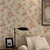 Retro American Style Floral Mural Wallpaper 8 Color Options (㎡)