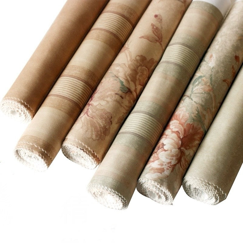 Retro American Style Mural Wallpaper 6 Color Options (㎡)
