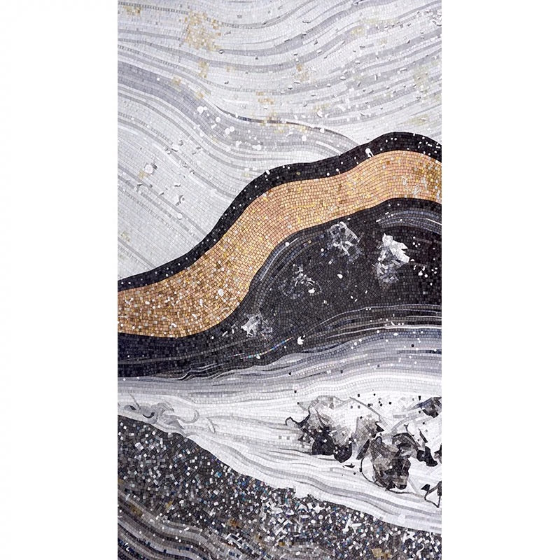Custom Luxury Glass Mosaic Mural Abstract Wall Art