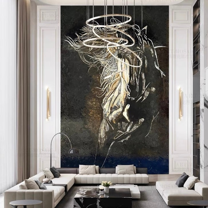 custom-glass-mosaic-mural-black-horse-beauty