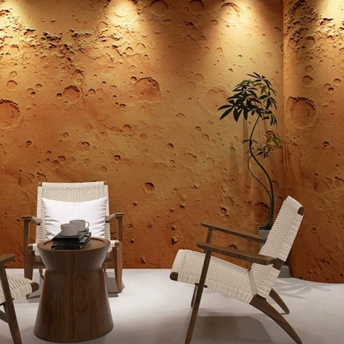 Custom Wallpaper Mural Black and White Moon Tree Branches