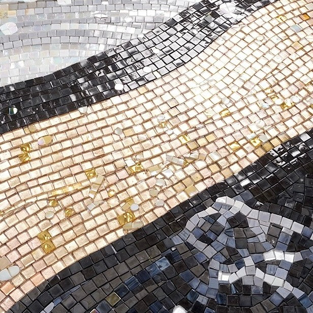 Custom Luxury Glass Mosaic Mural Abstract Wall Art
