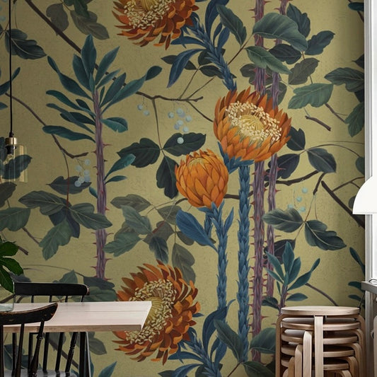 custom-wallpaper-vintage-floral-mural-bold-flowers