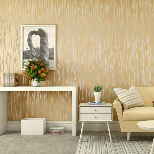 Modern-Solid-Color-Vertical-Striped-Wallpaper-wallcovering-living-room-bedroom