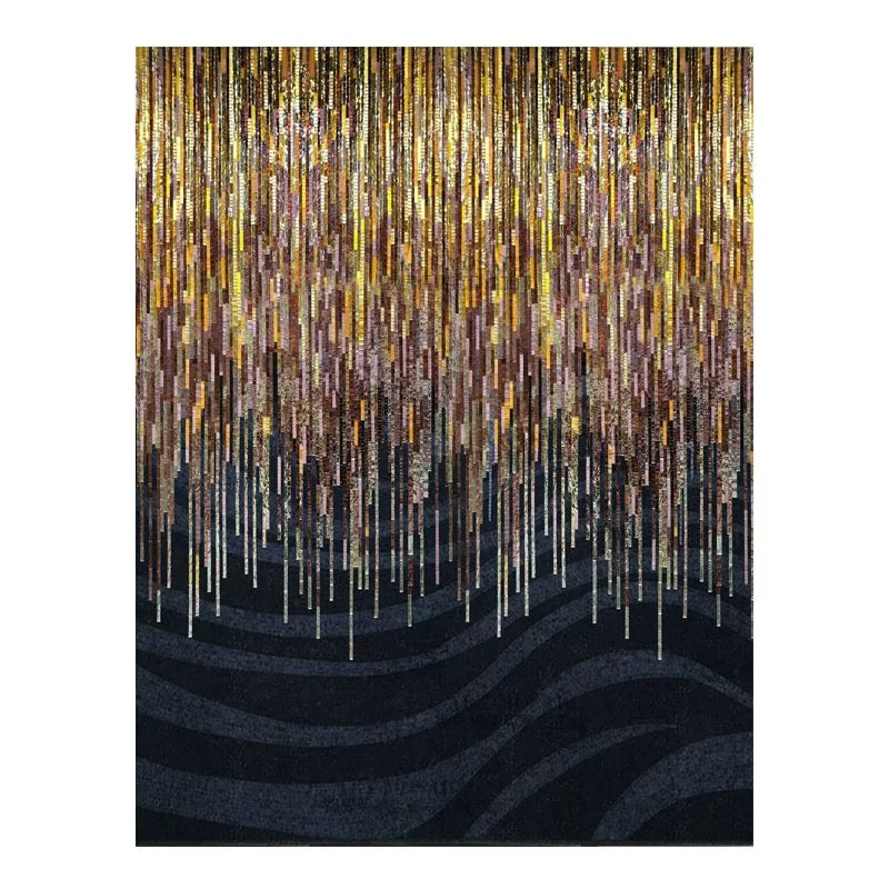 Custom Luxury Glass Mosaic Mural Wall Tiles Abstract Art