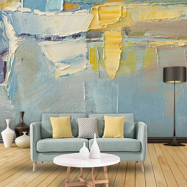 Custom Wallpaper Mural – Abstract Oil Painting Effect Graffiti Art Wallpaper, Personalized Modern Décor for Home or Office