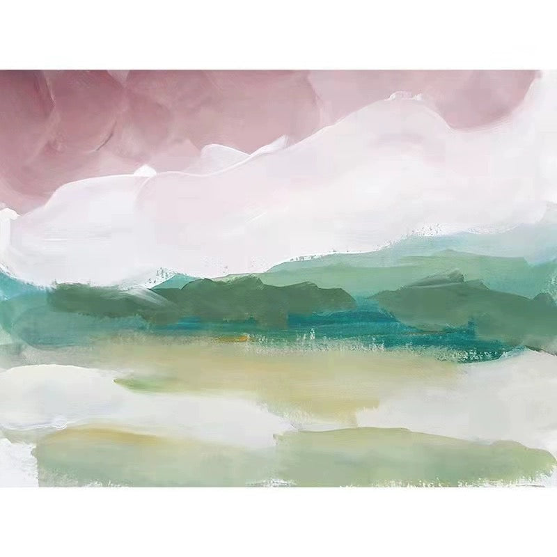Custom Mural Wallpaper Nordic Color Artistic Landscape