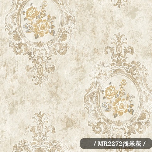 Retro European Style Mural Wallpaper 4 Color Options (㎡)