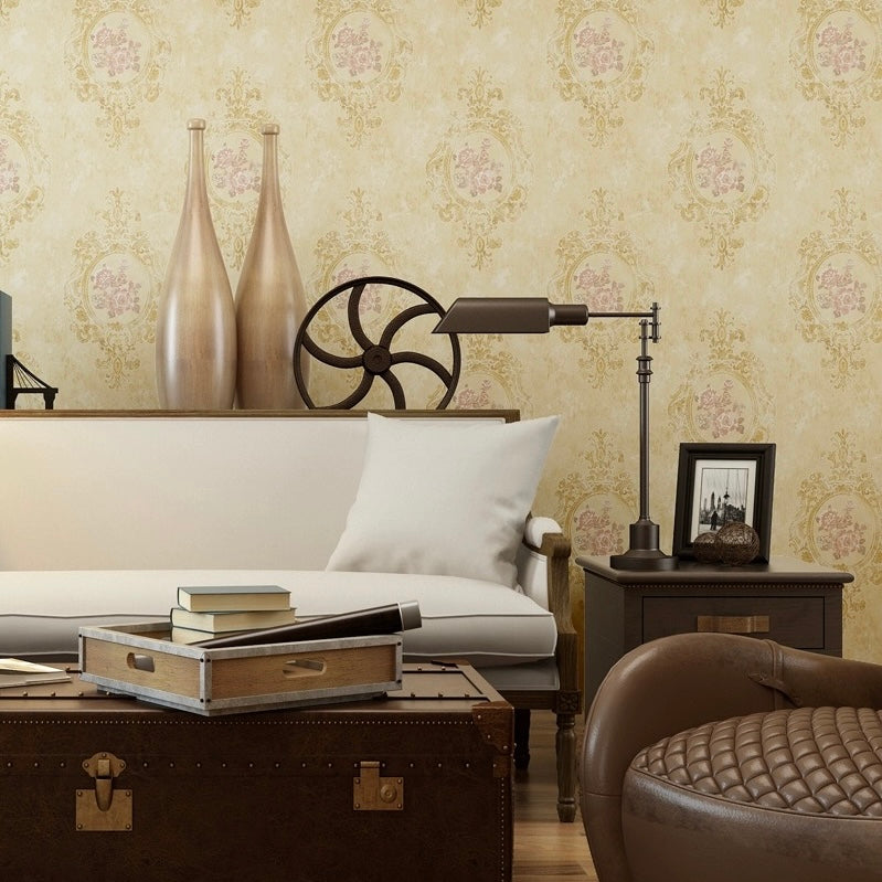 Retro European Style Mural Wallpaper 4 Color Options (㎡)