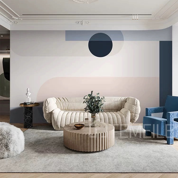 Custom Wallpaper Mural Nordic Minimalist Geometric Arch with Shapes