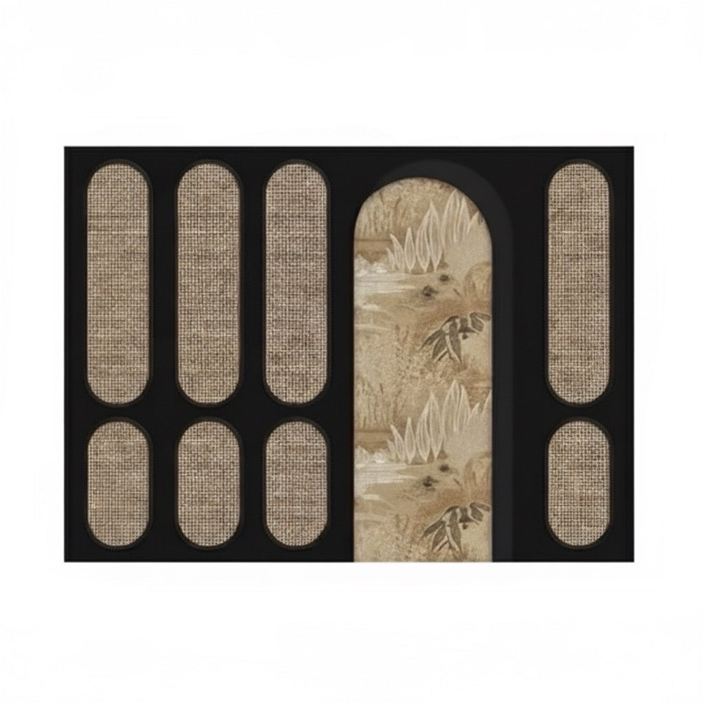 Art Deco Cane & Black Arch Custom Wallpaper Mural - Non-Pasted, Statement Wall