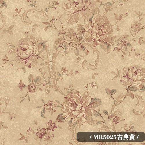 Retro American Style Mural Wallpaper 6 Color Options (㎡)