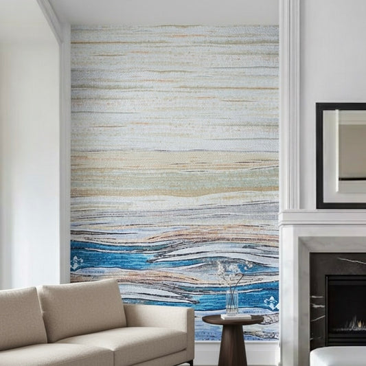 Custom Abstract Landscape Glass Mosaic Mural - Horizon Serenity