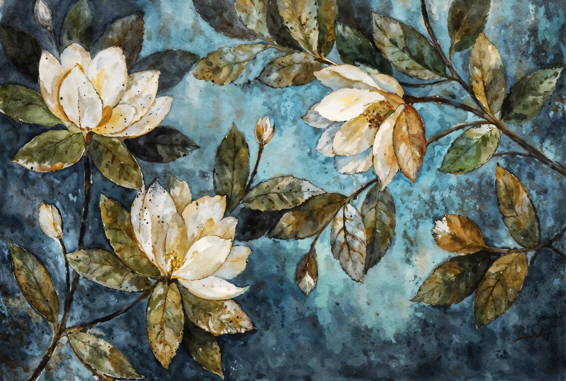 Custom Retro Floral Mural Wallpaper – Groovy Bloom Decor for Feature Wall or Home Office