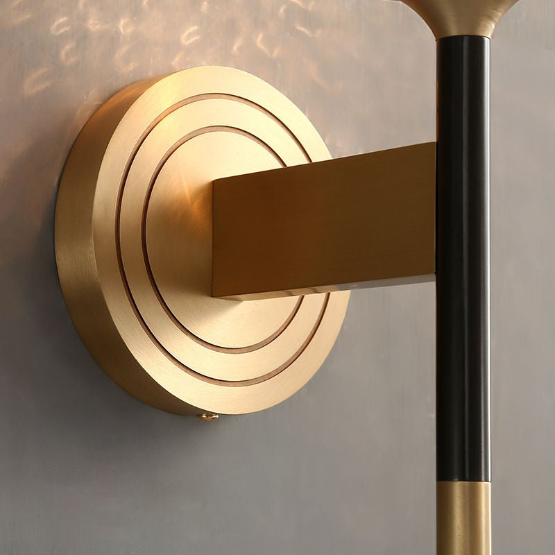Design Luxury Copper Glass Wall Lamp Fashion Light Fixture