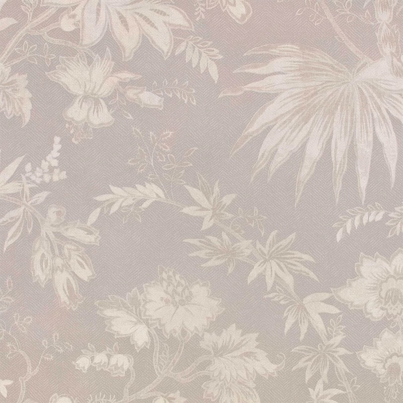 Floral and leaf pattern on a gray background