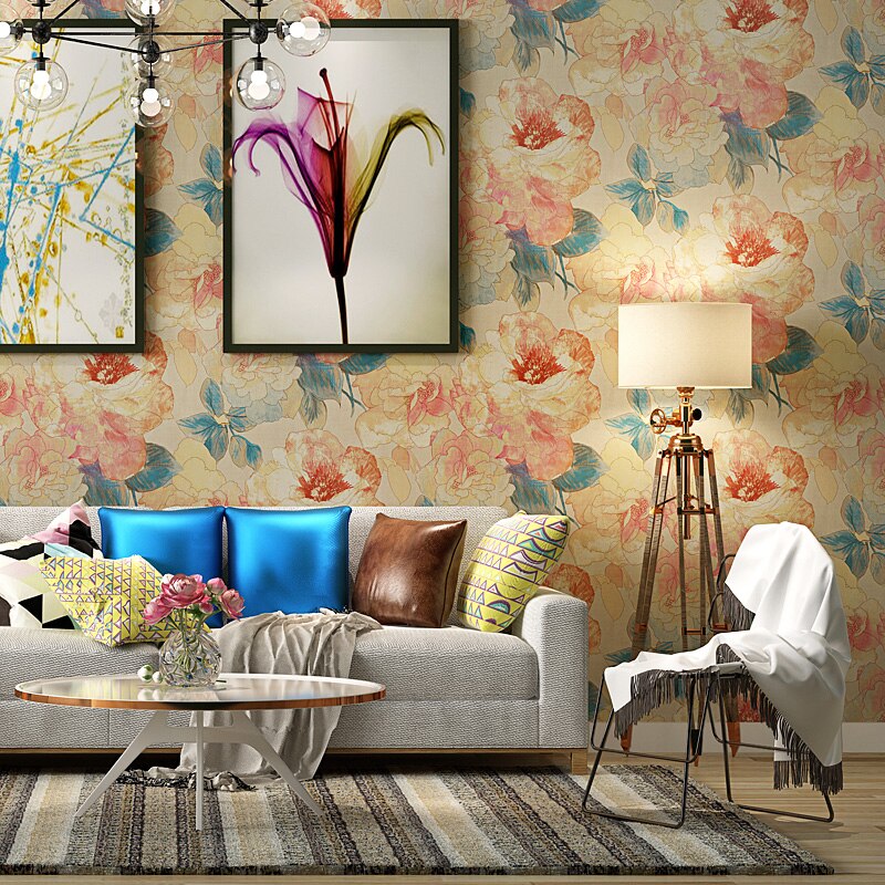 american-country-pink-big-flower-wallpaper-ink-painting-bedroom-tv-background-wall-non-woven-wallpaper-wall-papers-home-decor-papier-peint
