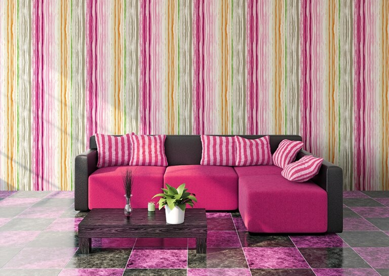 Custom Wallpaper Mural Modern Colorful Zing Pattern Wall Covering (㎡)