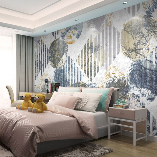 custom-mural-wallpaper-papier-peint-papel-de-parede-wall-decor-ideas-for-bedroom-living-room-dining-room-wallcovering-modern-minimalist-geometric-abstract-handpainted-TV-background-wall