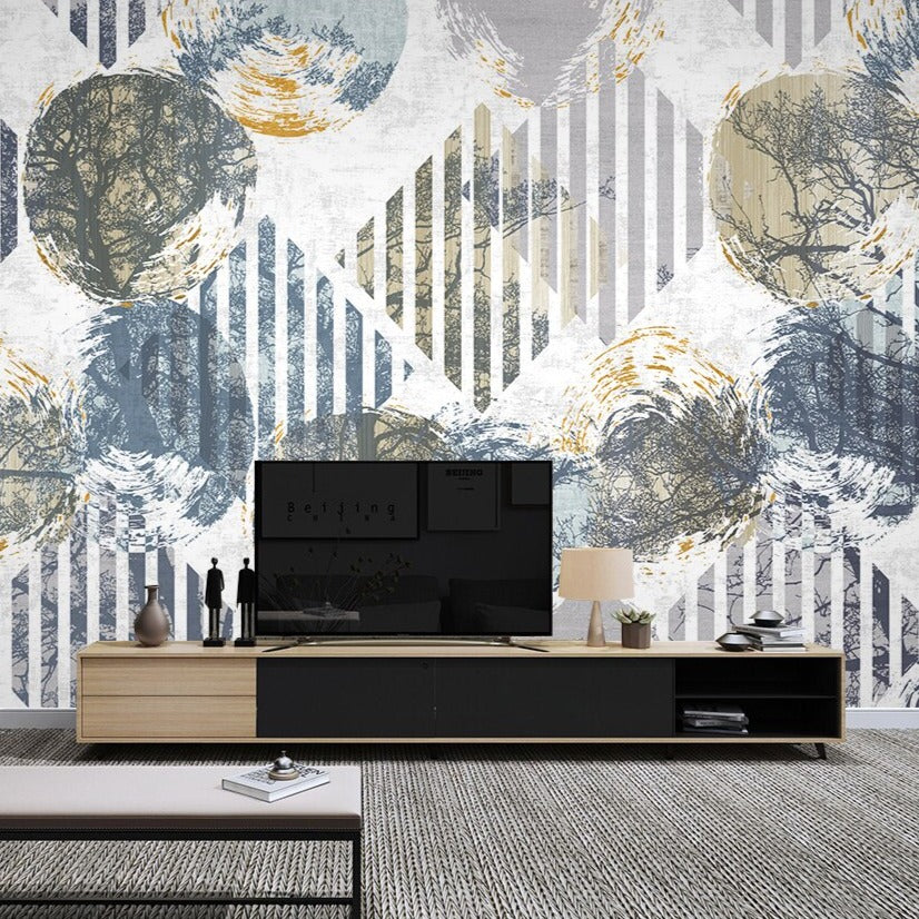 custom-mural-wallpaper-papier-peint-papel-de-parede-wall-decor-ideas-for-bedroom-living-room-dining-room-wallcovering-modern-minimalist-geometric-abstract-handpainted-TV-background-wall