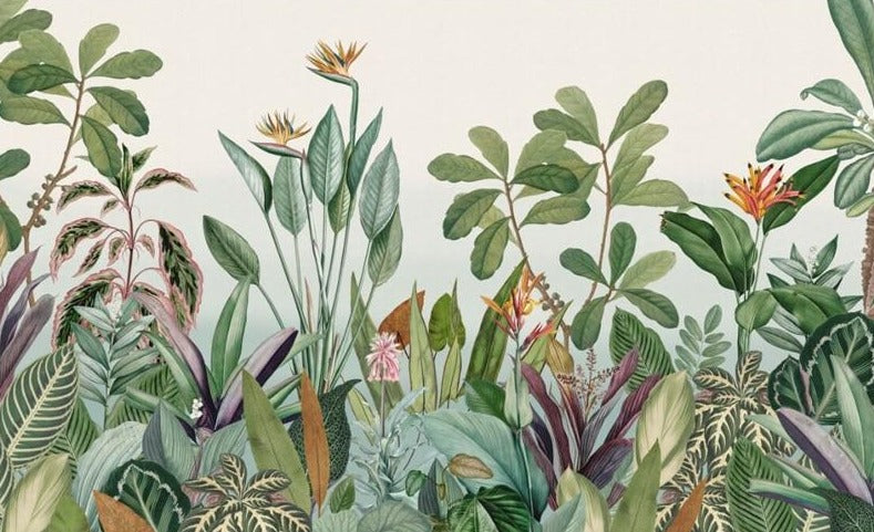 custom-mural-wallpaper-papier-peint-papel-de-parede-wall-decor-ideas-for-bedroom-living-room-dining-room-wallcovering-Tropical-Plants-Jungle-Landscape