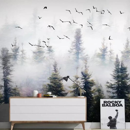 custom-large-3d-wallpaper-mural-hand-painted-nature-forest-cloud-bird-wallpaper-background-wall-painting-3d-wallpaper-papier-peint