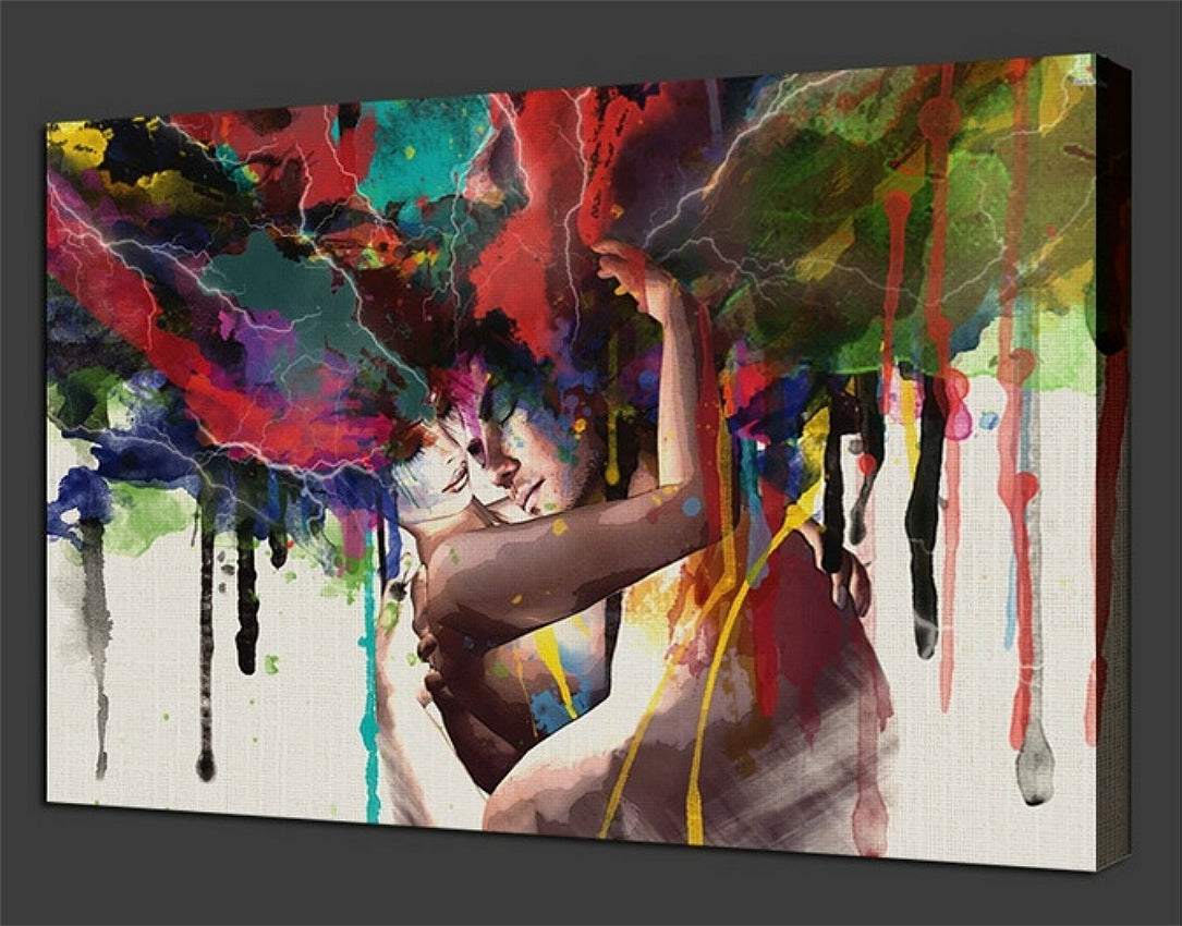 wall-art-wall-decor-canvas-print-living-room-graffiti-lovers-couple