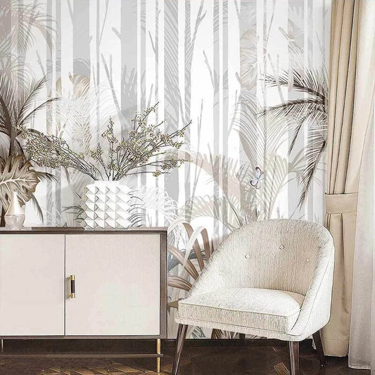 custom-mural-wallpaper-papier-peint-papel-de-parede-wall-decor-ideas-for-bedroom-living-room-dining-room-wallcovering-Hand-Painted-Forest-Tree-Plant-Palm-Leaves-Large-Wall-Painting