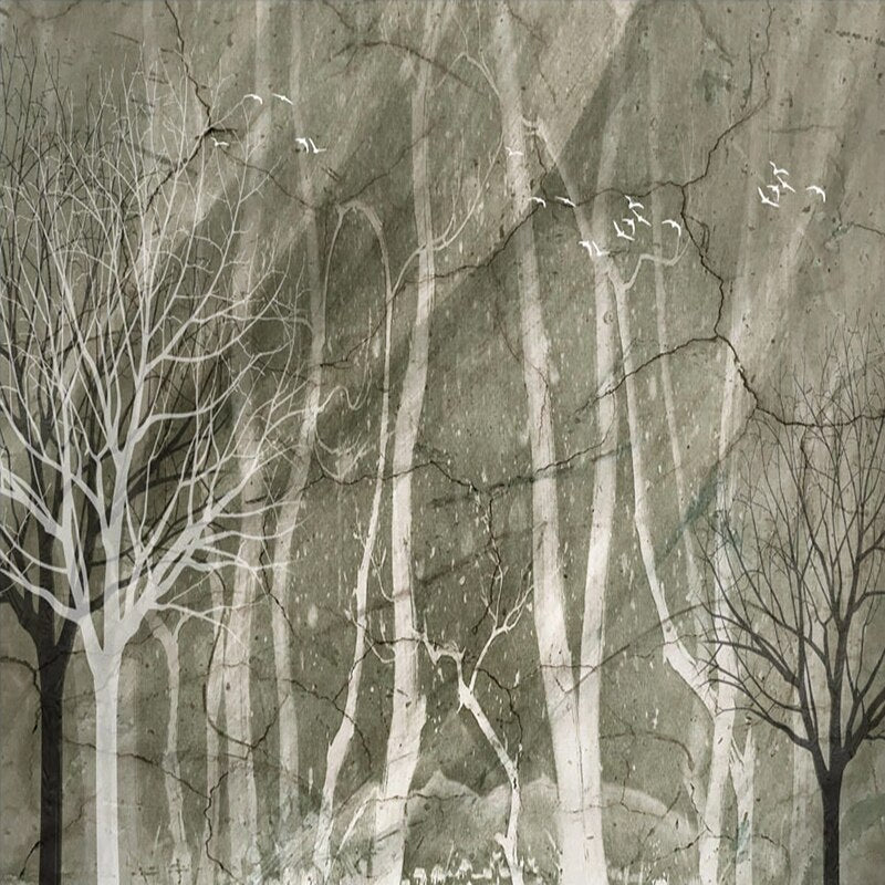 custom-mural-wallpaper-papier-peint-papel-de-parede-wall-decor-ideas-for-bedroom-living-room-dining-room-wallcovering-Nordic-Hand-Painted-Retro-Black-And-White-Woods-Tree-Branches