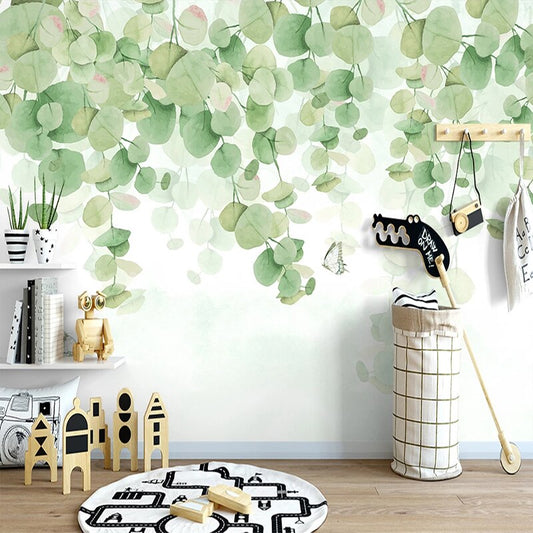 custom-3d-mural-wallpaper-hand-painted-watercolor-green-leaf-wall-painting-living-room-bedroom-home-decoration-papel-de-parede