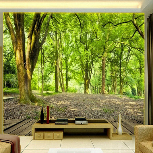 custom-wall-mural-wallcovering-nature-landscape-wallpaper-sunshine-forest