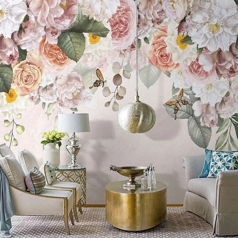 custom-mural-wallpaper-papier-peint-papel-de-parede-wall-decor-ideas-for-bedroom-living-room-dining-room-wallcovering-Nordic-Hand-painted-Rose-Flowers-Romantic-Pastoral-Style-Indoor-Background-Wall-Decorative