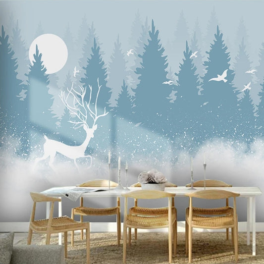 custom-3d-mural-wallpaper-nordic-modern-forest-elk-bird-children-room-bedroom-background-wall-painting-self-adhesive-wallpaper-papier-peint-nursery