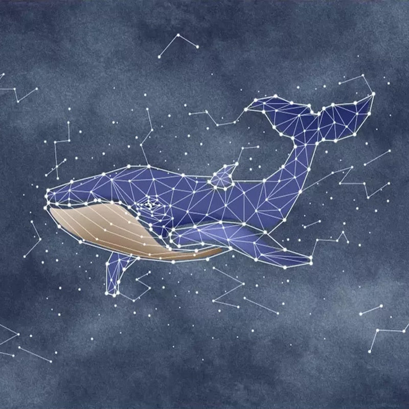 custom-3d-photo-wallpaper-decor-modern-fashion-watercolor-shark-constellation-creative-large-mural-for-children-room-bedroom-art