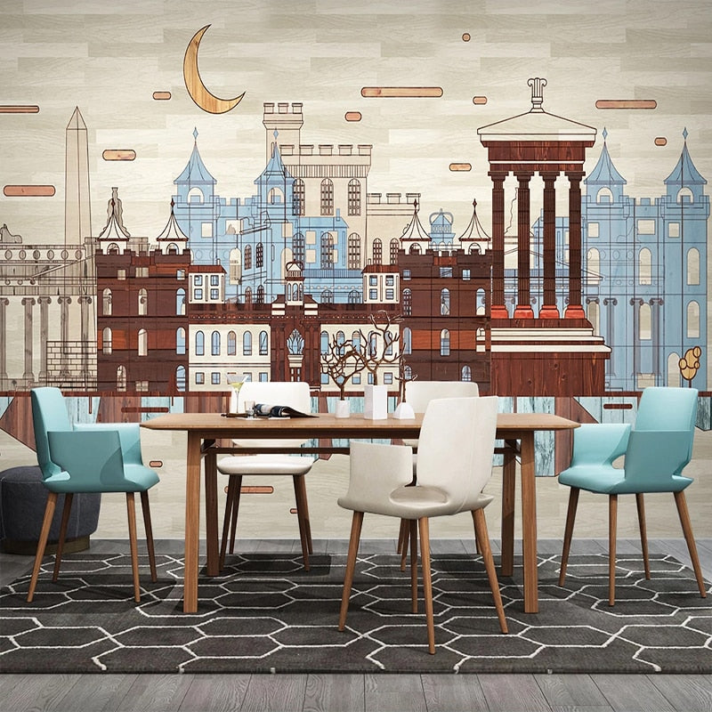 custom-3d-photo-wallpaper-hand-painted-city-building-retro-wood-plank-mural-living-room-study-room-bedroom-backdrop-home-decor-papier-peint