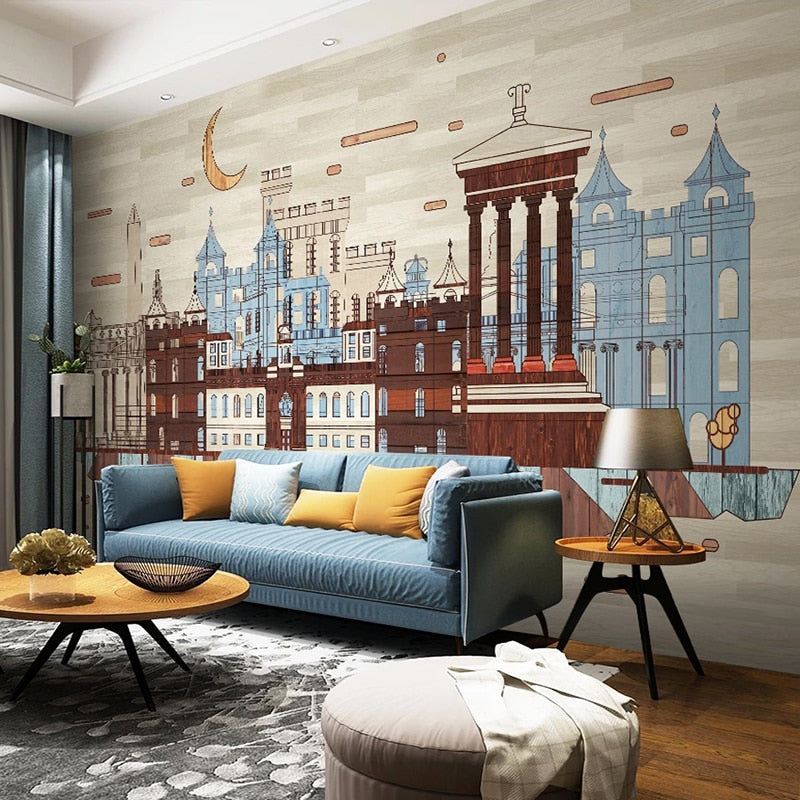 custom-3d-photo-wallpaper-hand-painted-city-building-retro-wood-plank-mural-living-room-study-room-bedroom-backdrop-home-decor-papier-peint