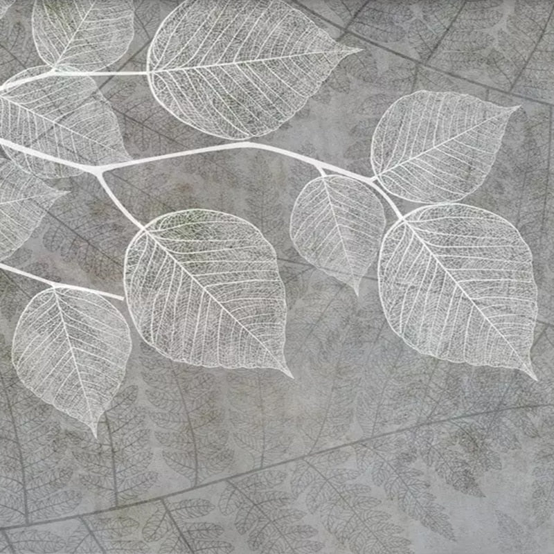custom-3d-photo-wallpaper-nordic-modern-hand-painted-grey-leaf-mural-wall-papers-home-decor-living-room-bedroom-murals-wallpaper-papier-peint