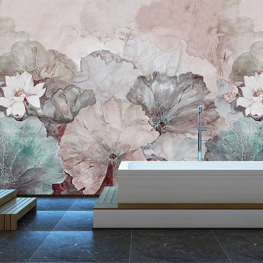 custom-mural-wallpaper-papier-peint-papel-de-parede-wall-decor-ideas-for-bedroom-living-room-dining-room-wallcovering-Chinese-Style-Hand-Painted-Lotus