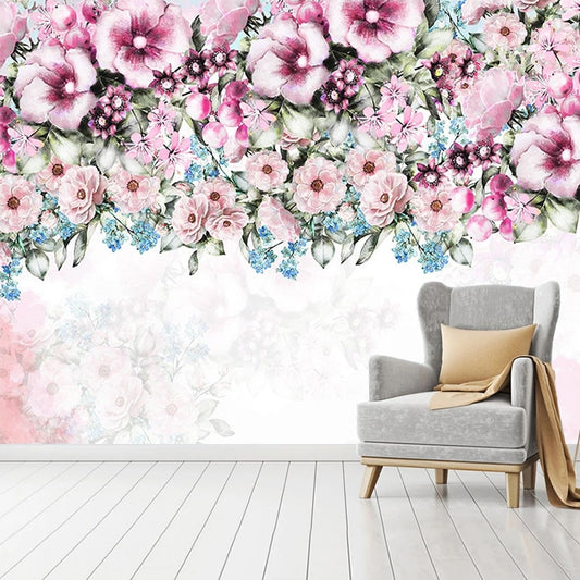 custom-mural-wallpaper-papier-peint-papel-de-parede-wall-decor-ideas-for-bedroom-living-room-dining-room-wallcovering-Modern-Oil-Painting-Pastoral-Flowers