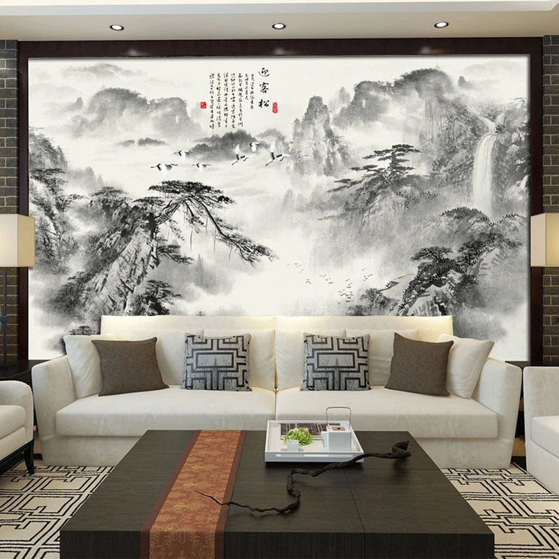 custom-mural-wallpaper-papier-peint-papel-de-parede-wall-decor-ideas-for-bedroom-living-room-dining-room-wallcovering-Chinese-Style-Artistic-Ink-Painting-Waterfall