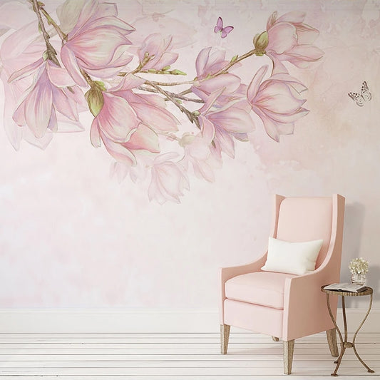 custom-mural-wallpaper-papier-peint-papel-de-parede-wall-decor-ideas-for-bedroom-living-room-dining-room-wallcovering-flowers-floral-pink-wall-art