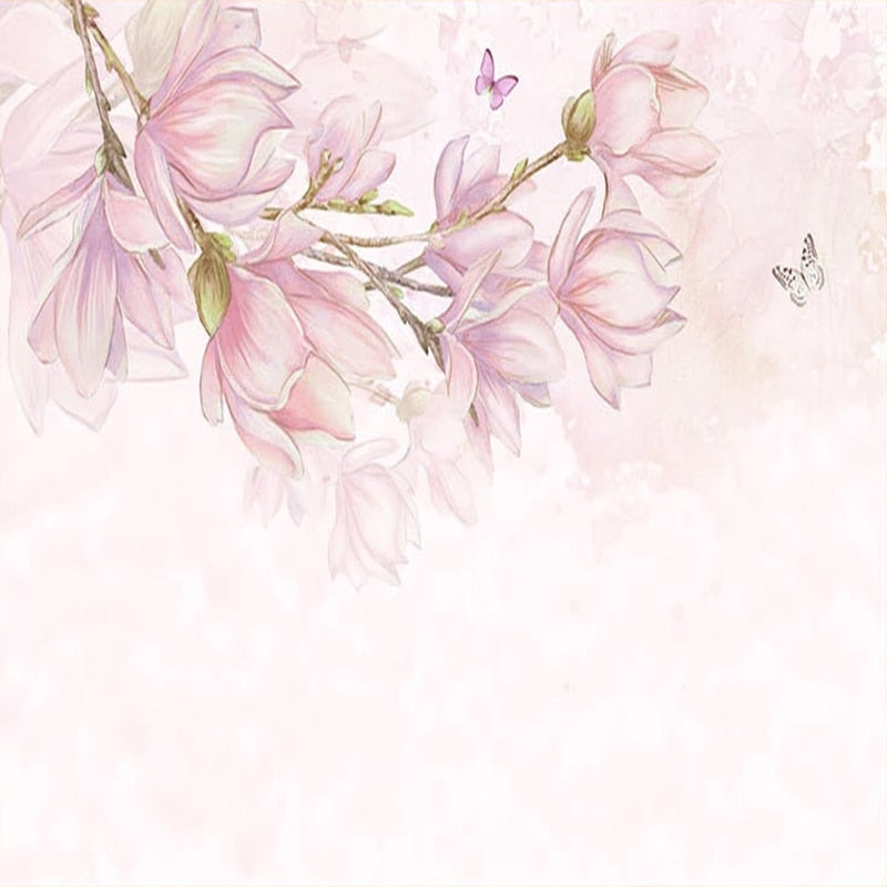 custom-mural-wallpaper-papier-peint-papel-de-parede-wall-decor-ideas-for-bedroom-living-room-dining-room-wallcovering-flowers-floral-pink-wall-art