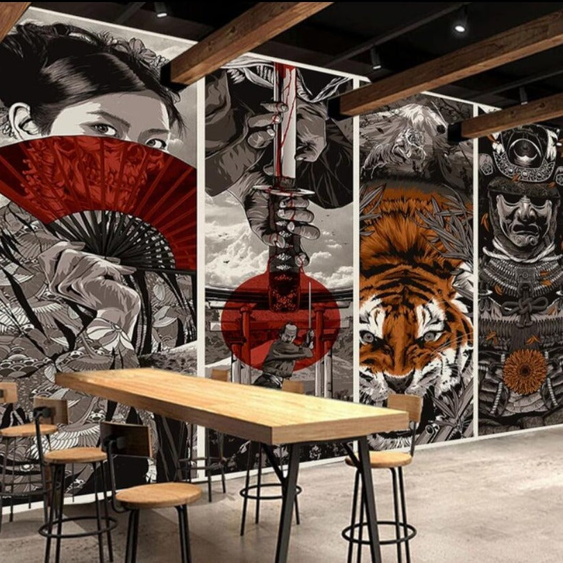Custom Wallpaper Mural Japanese Style Wallcovering BVM Home