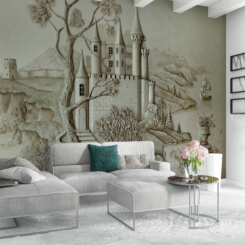 custom-any-size-mural-european-3d-three-dimensional-relief-gold-ancient-castle-3d-wallpaper-living-room-background-wall-covering