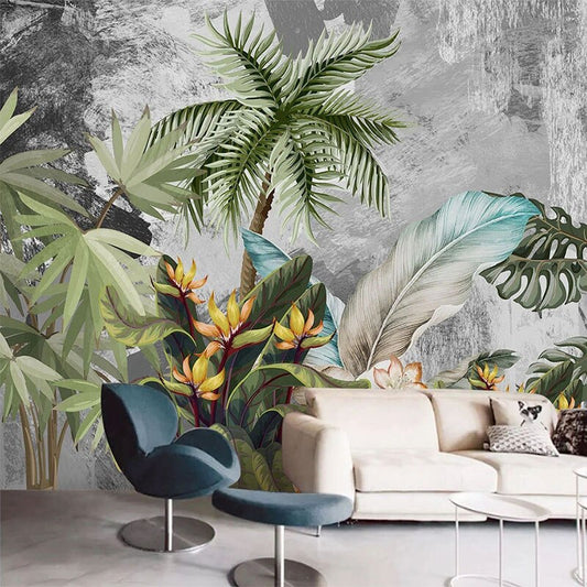 custom-mural-wallpaper-papier-peint-papel-de-parede-wall-decor-ideas-for-bedroom-living-room-dining-room-wallcovering-Tropical-Rain-Forest-Leaves-Fresco-nordic-morden-art-plant-leaf