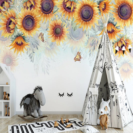 custom-hand-painted-sunflower-pastoral-flower-mural-non-woven-fabric-3d-embossed-wallpaper-for-children-room-bedroom-decoration-papier-peint