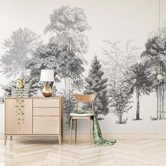 custom-mural-wallpaper-papier-peint-papel-de-parede-wall-decor-ideas-for-bedroom-living-room-dining-room-wallcovering-Modern-Hand-Painted-Black-White-Abstract-Tree-Forest-Art-Wall-Painting