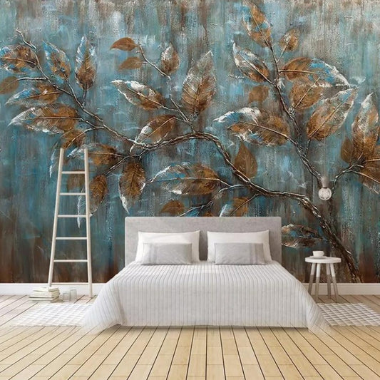 custom-mural-wallpaper-for-bedroom-european-style-oil-painting-tree-leaves-art-background-wall-living-room-decoration-painting-vintage-papier-peint