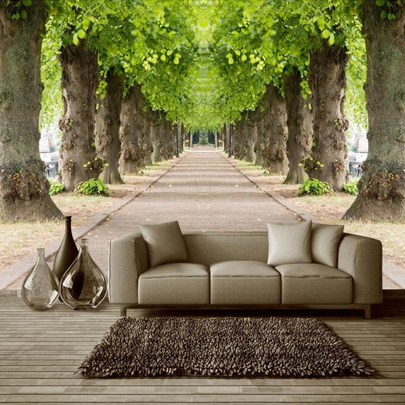bvmhome-mural-3d-free-shipping-nature-landscape-wallpaper-sunshine-forest-road